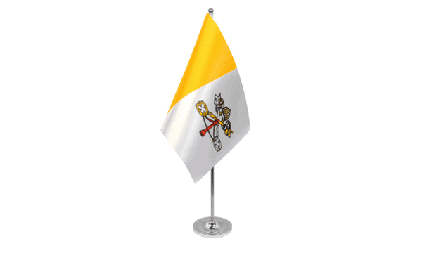 Vatican City Satin Table Flag